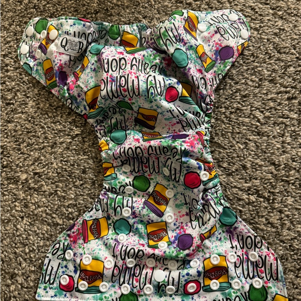 “My mama don’t play-doh” cloth diaper